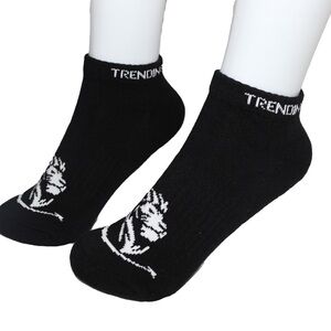 6 Pair Black Ankle Socks